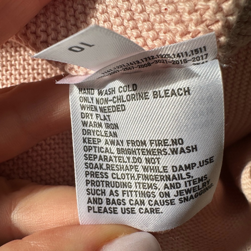 Uniqlo Dusty Pink Textured Knit Crewneck Sweater | Raglan Sleeve Pullover - Picture 6 of 10